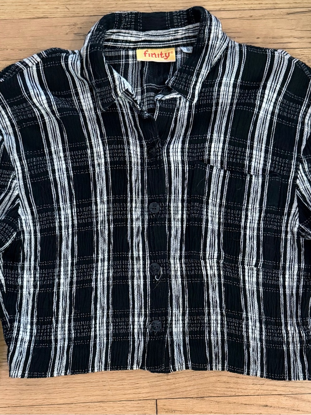 TRUE VINTAGE • ILGWU UNION MADE • MADE IN USA
Shirt/Jacket Black White Plaid 8